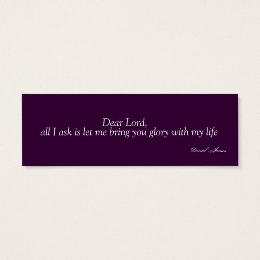 Mini prayer bookmark (Back)