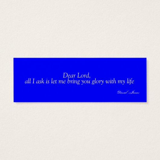 Mini prayer bookmark (Back)