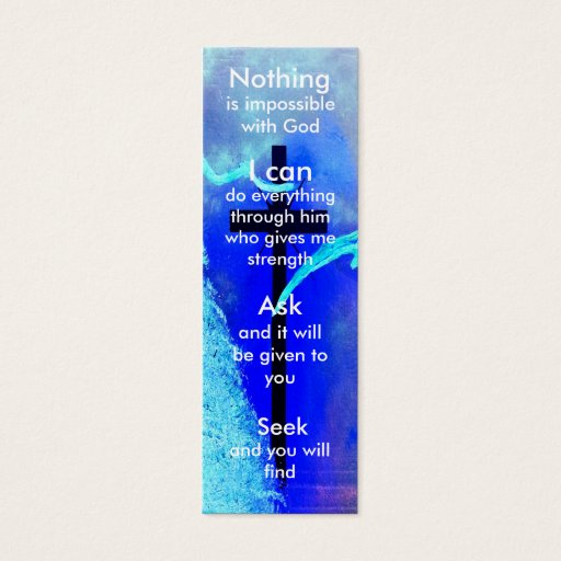 Customizable Mini prayer bookmark business card templates