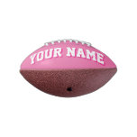 Mini Pretty Pink And White Personalized Football at Zazzle