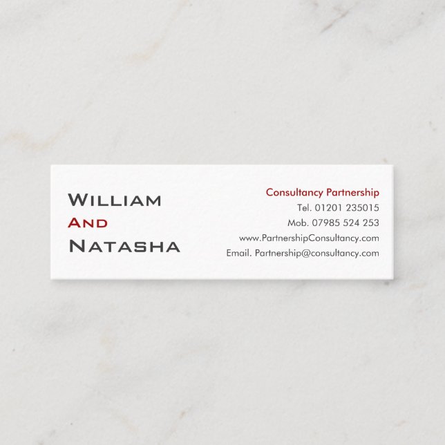 Mini Profile Card - Consultancy partnership (Front)