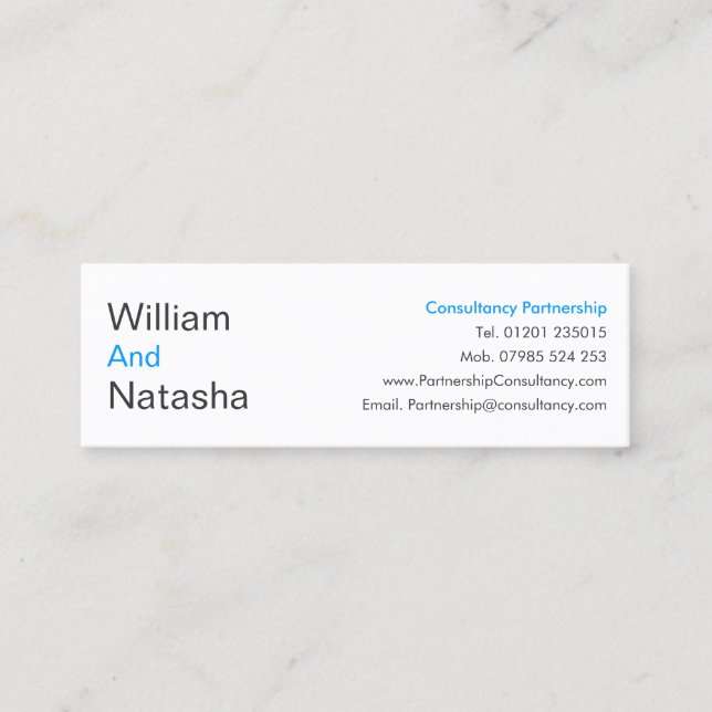 Mini Profile Card - Consultancy partnership (Front)