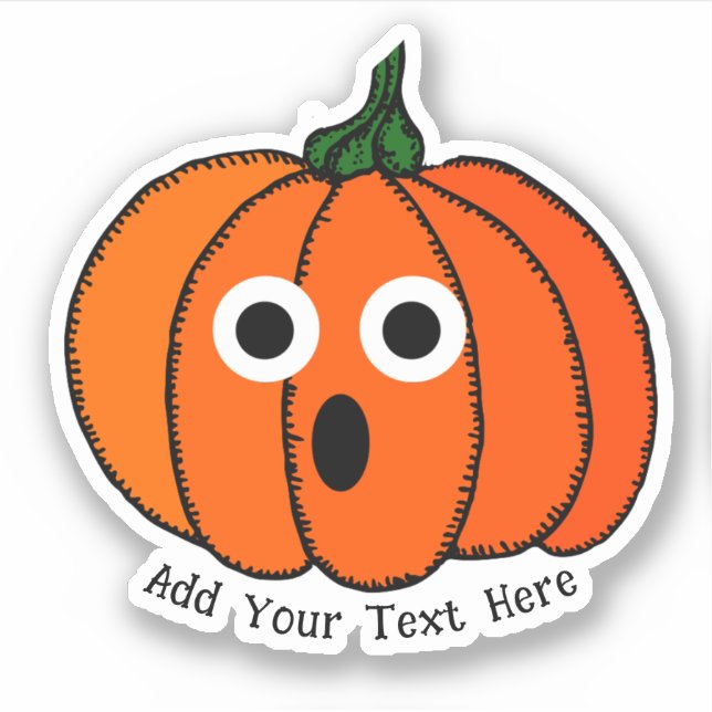 Mini Pumpkin Halloween Sticker (Front)