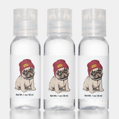 Mini Puppy Hipster Pug Hand Sanitizer