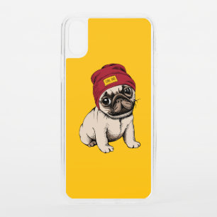 Mini Puppy Hipster Pug iPhone XS Case