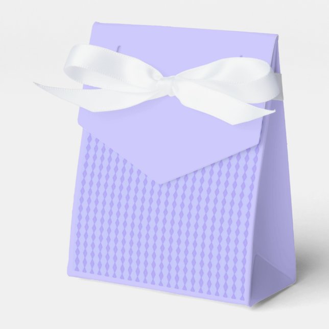 Mini Purple Diamond Pattern Favor Boxes (Front Side)