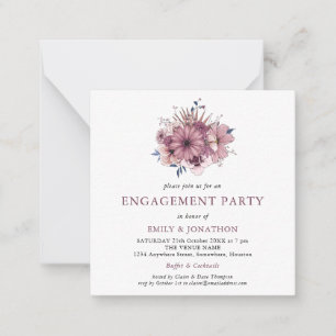 MINI Purple Florals Engagement Party Invitation