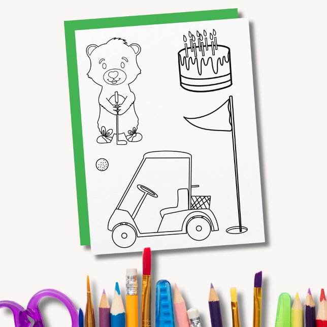 Mini Putt Putt Birthday Cute Gopher Coloring Page (Creator Uploaded)