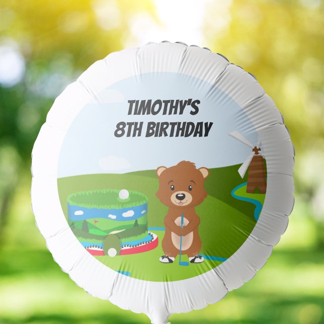 Mini Putt Putt Birthday Cute Gopher Kids Party  Balloon (Creator Uploaded)