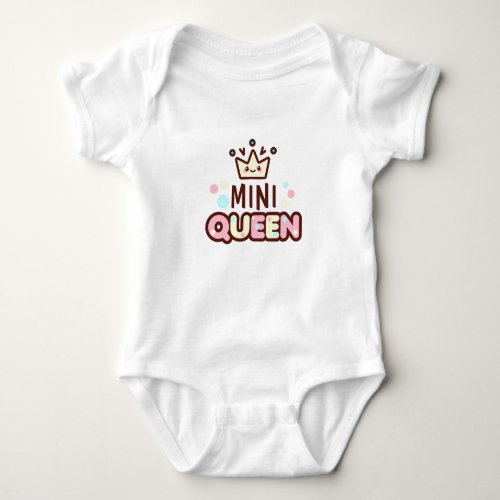 mini queen baby bodysuit