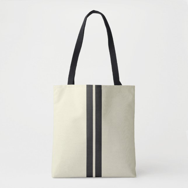 Mini Racing Stripes on ANY COLOR Background Tote Bag (Front)