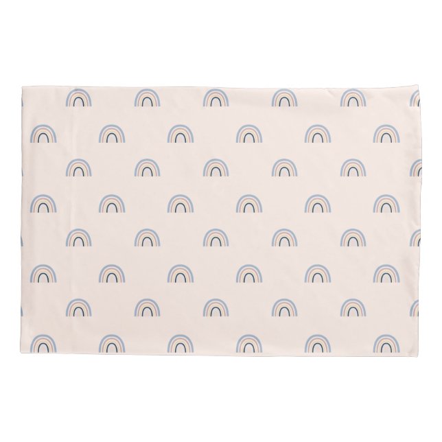 Mini Rainbow Pattern Reversable Kids Bedroom Pillow Case (Back)