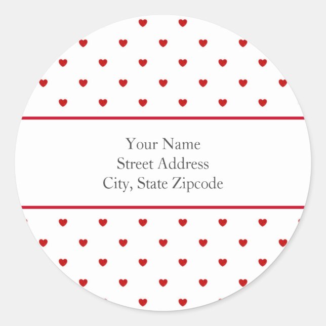 'Mini Red Velvet Hearts' Labels (Front)