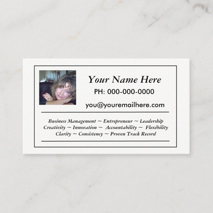 Mini Resume Business Card Zazzle