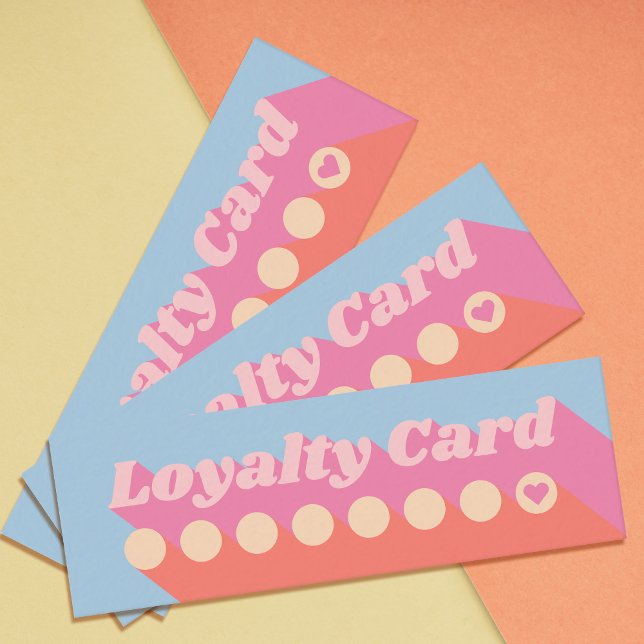 Mini retro pastel colors loyalty card (Creator Uploaded)