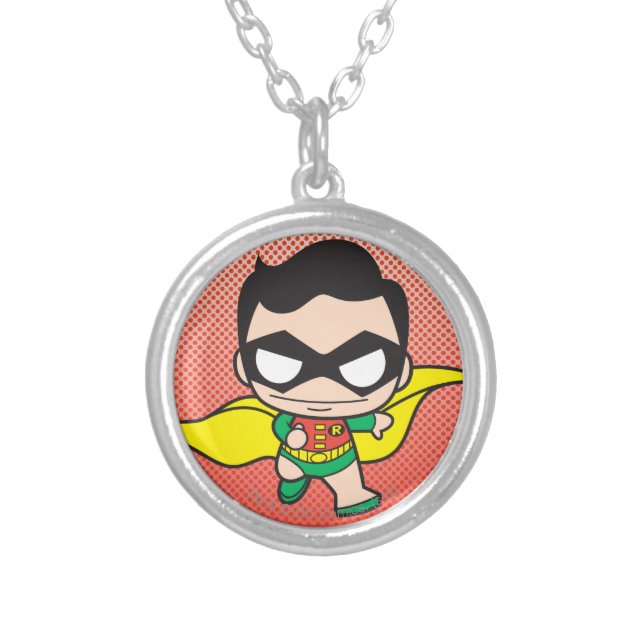 Mini Robin Silver Plated Necklace (Front)