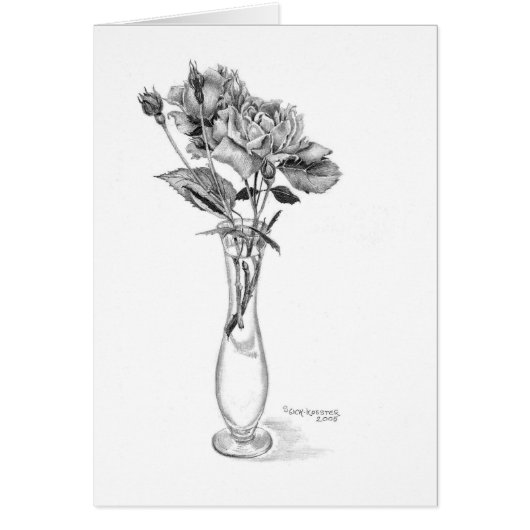 Mini-Roses in pencil Cards (Front)