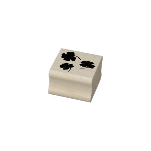 Mini rubber stamp clover leaves