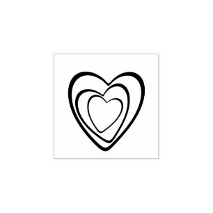 Mini rubber stamp hearts, Valentines Day