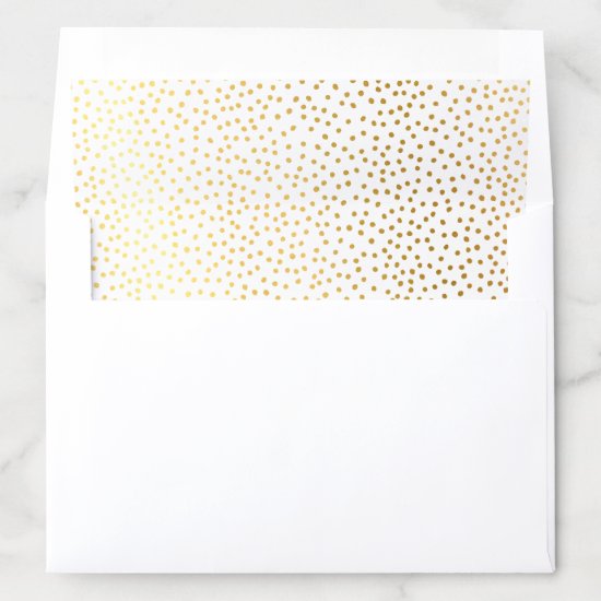 MINI RUSTIC GOLD CONFETTI cute boho pattern Envelope Liner