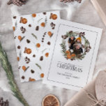 Mini Rustic Orange Photo Wreath Merry Christmas Note Card<br><div class="desc">Looking for a beautiful, simple, and elegant holiday card? Look no further than our Mini Rustic Orange Photo Wreath Merry Christmas Note Card! This stunning 3.5x2.5 card features a wreath decorated with watercolor botanicals of citrus, pine boughs, star anise, and cinnamon, surrounding your photo. 'Merry Christmas' is written in a...</div>