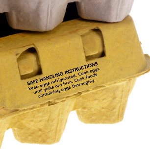 Mini Safe Handling Instruction Egg Self-inking Stamp