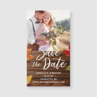 Mini Save the Date Magnets Cheap | Fall Wedding