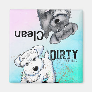 Mini Schnauzer Clean Dirty Dishwasher Magnet