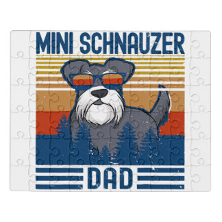 Mini Schnauzer Dad | Best Miniature Schnauzer Dog Jigsaw Puzzle