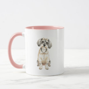 Mini Schnauzer Girl Dog Illustration Mug