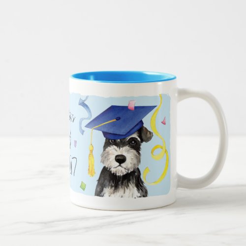 Mini Schnauzer Graduate Two_Tone Coffee Mug