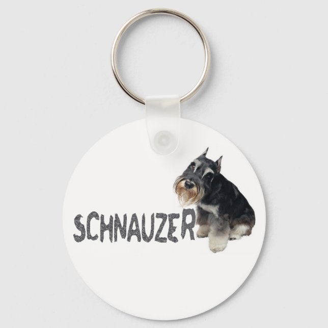 Mini Schnauzer Keychain (Front)