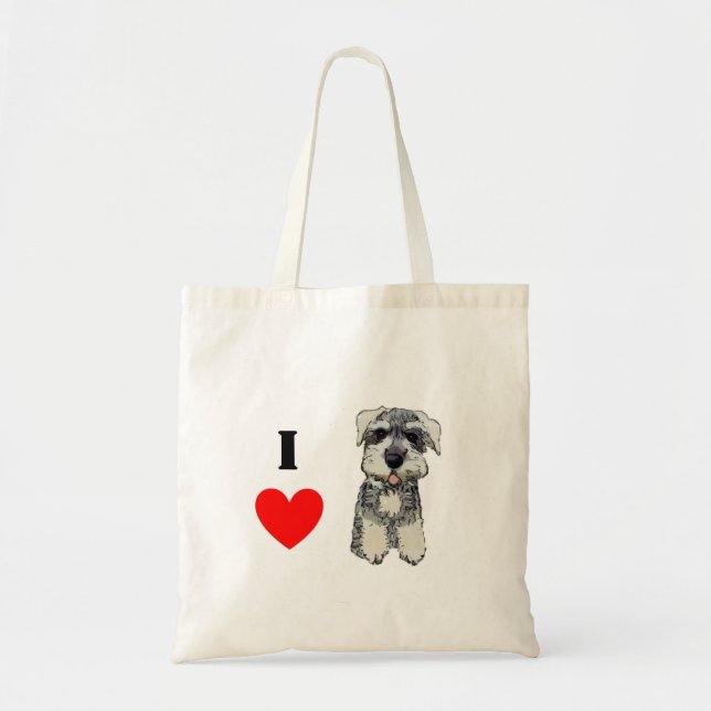 Mini Schnauzer Love Tote (Front)