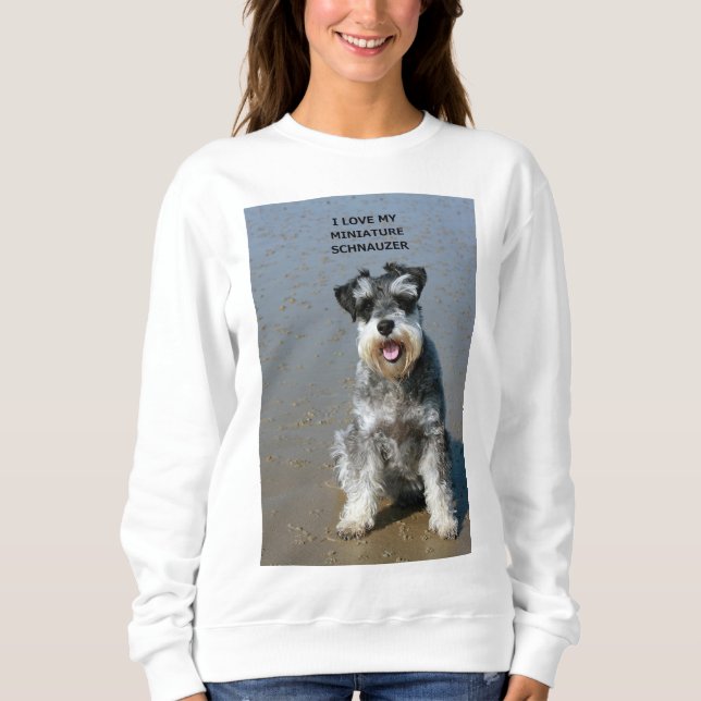 mini schnauzer-love w pic sweatshirt (Front)