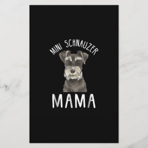 Mini Schnauzer Mom Shirt Mini Schnauzer Mama Stationery