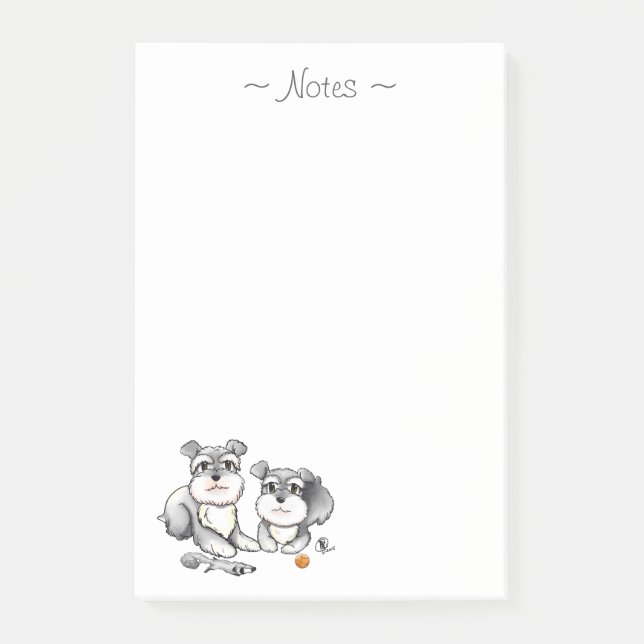 Mini Schnauzer Notepad (Front)