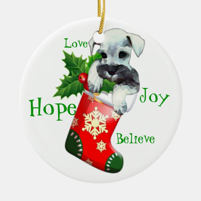 Mini Schnauzer Ornament (Front)