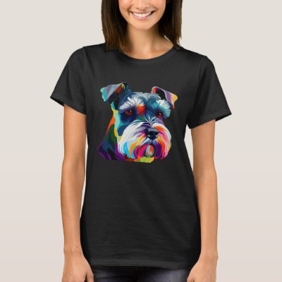 Mini Schnauzer  Schnauzer Pop Miniature Schnauzer T-Shirt