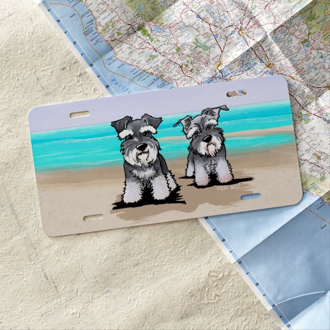 Mini Schnauzer Sunshine License Plate (In Situ)