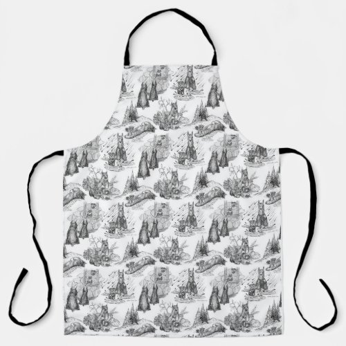 MINI SCHNAUZER Terrier Black Toile Apron