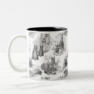 MINI SCHNAUZER Terrier Black Toile Two-Tone Coffee Mug