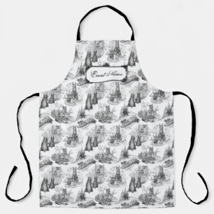 MINI SCHNAUZER Terrier Black Toile w/Customization Apron