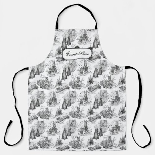 MINI SCHNAUZER Terrier Black Toile wCustomization Apron