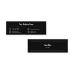 Mini Simple Business White Lines Icons Black Mini Business Card Mini Simple Business White Lines Icons Black Mini Business Card