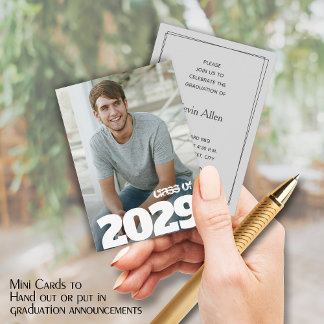 MINI Size 3.5" X 2.5" Photo Graduation Invitations