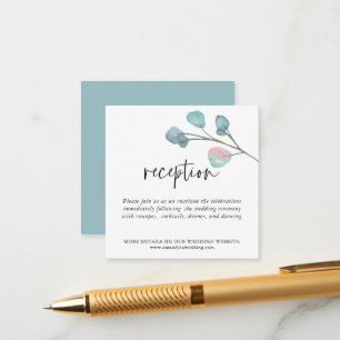 MINI SIZE Eucalyptus Wedding Reception Details Enclosure Card
