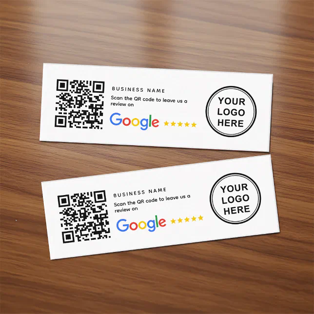Mini Small QR Code Google Review Business Inserts | Zazzle