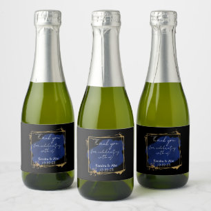 Mini Sparkling Wine bottle label for wedding