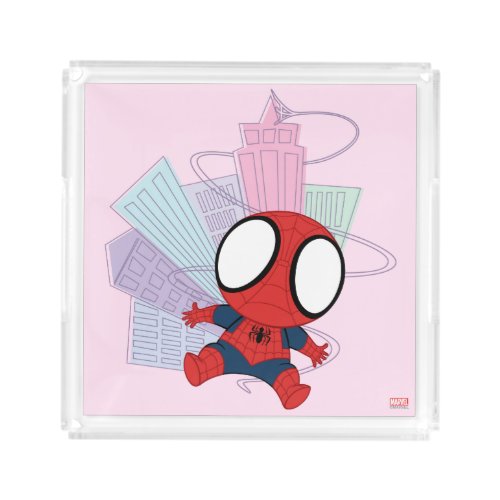 Mini Spider_Man  City Graphic Acrylic Tray