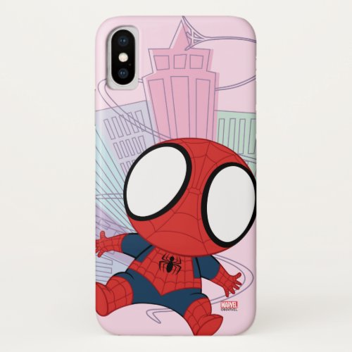 Mini Spider_Man  City Graphic iPhone X Case